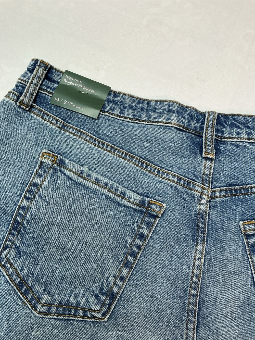 wild fable Vintage Wash Denim Shorts - Blue - Picture 5 of 6